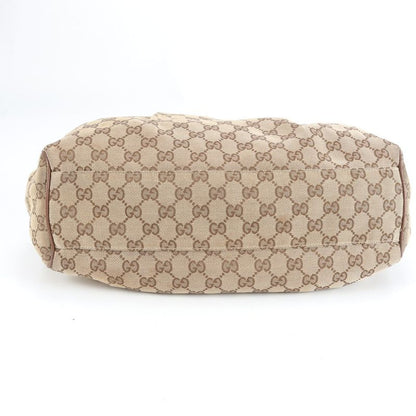 Gucci GG Canvas Sookie Leather Tote Bag Shoulder 011944 Brown Genuine Leather