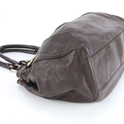 Gucci Sookie Leather Tote Bag Shoulder 211944 Brown Gold Hardware Women's RRE