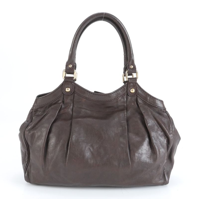 Gucci Sookie Leather Tote Bag Shoulder 211944 Brown Gold Hardware Women's RRE