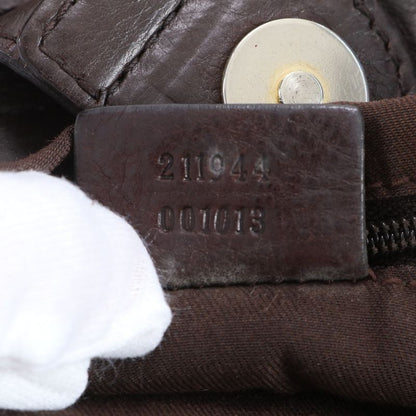 Gucci Sookie Leather Tote Bag Shoulder 211944 Brown Gold Hardware Women's RRE