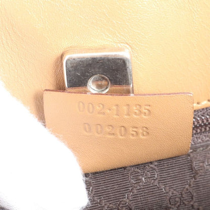 Gucci Sherry Line Leather Tote Bag Shoulder Hand 002-1135 Brown Women RRE Cz41-4