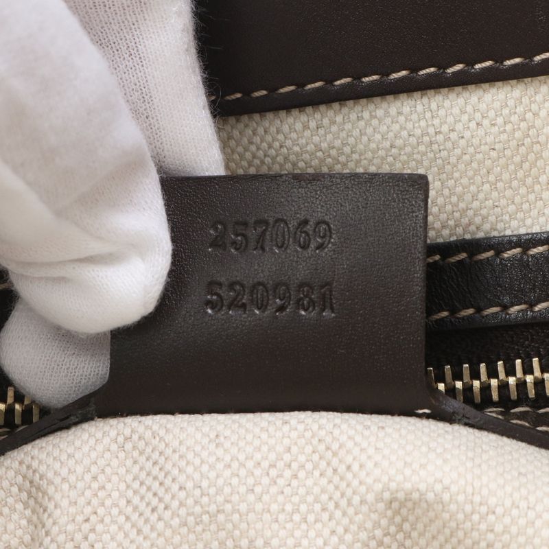 Gucci GG Canvas Lovely Heart Leather Tote Bag Shoulder 257069 Brown Women RRE