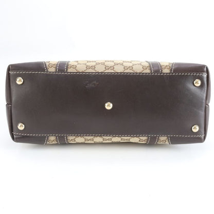 Gucci GG Canvas Lovely Heart Leather Tote Bag Shoulder 257069 Brown Women RRE