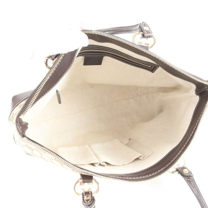 Gucci GG Canvas Lovely Heart Leather Tote Bag Shoulder 257069 Brown Women RRE