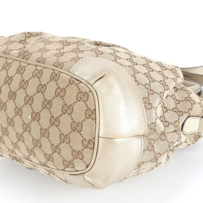 Gucci GG Canvas Sookie 247902 Leather 2WAY Shoulder Bag Crossbody Tote Brown