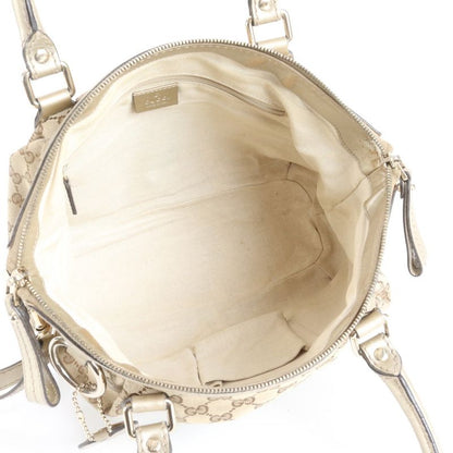 Gucci GG Canvas Sookie 247902 Leather 2WAY Shoulder Bag Crossbody Tote Brown