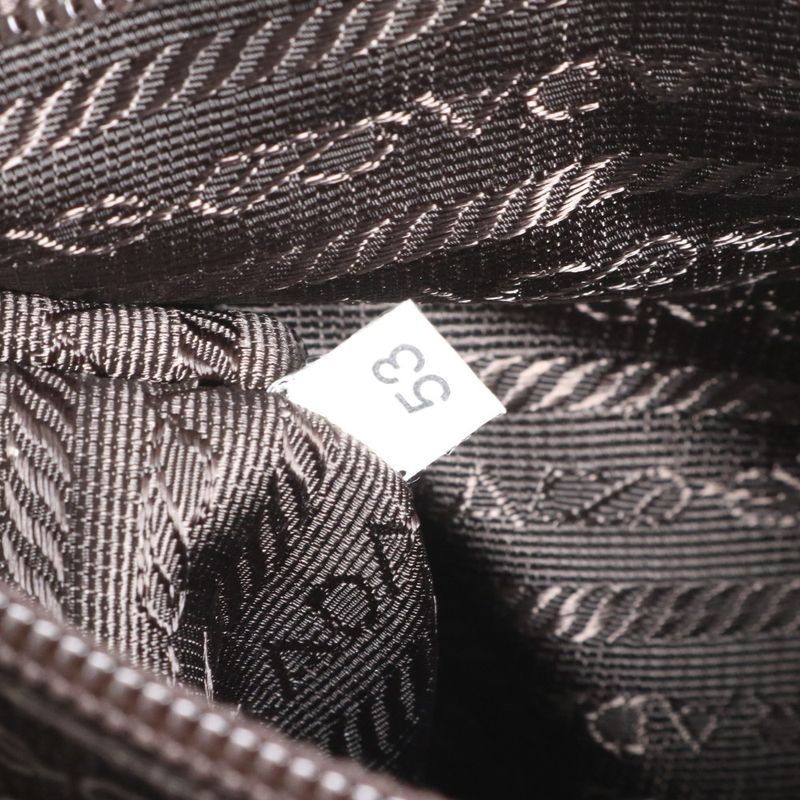 Prada Triangle Logo Leather Shoulder Bag Crossbody Messenger Business Commuter