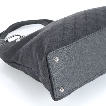 Gucci GG Canvas Eclipse Leather Tote Bag Shoulder 120837 Black Women's RRE