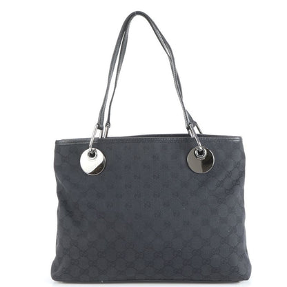 Gucci GG Canvas Eclipse Leather Tote Bag Shoulder 120837 Black Women's RRE