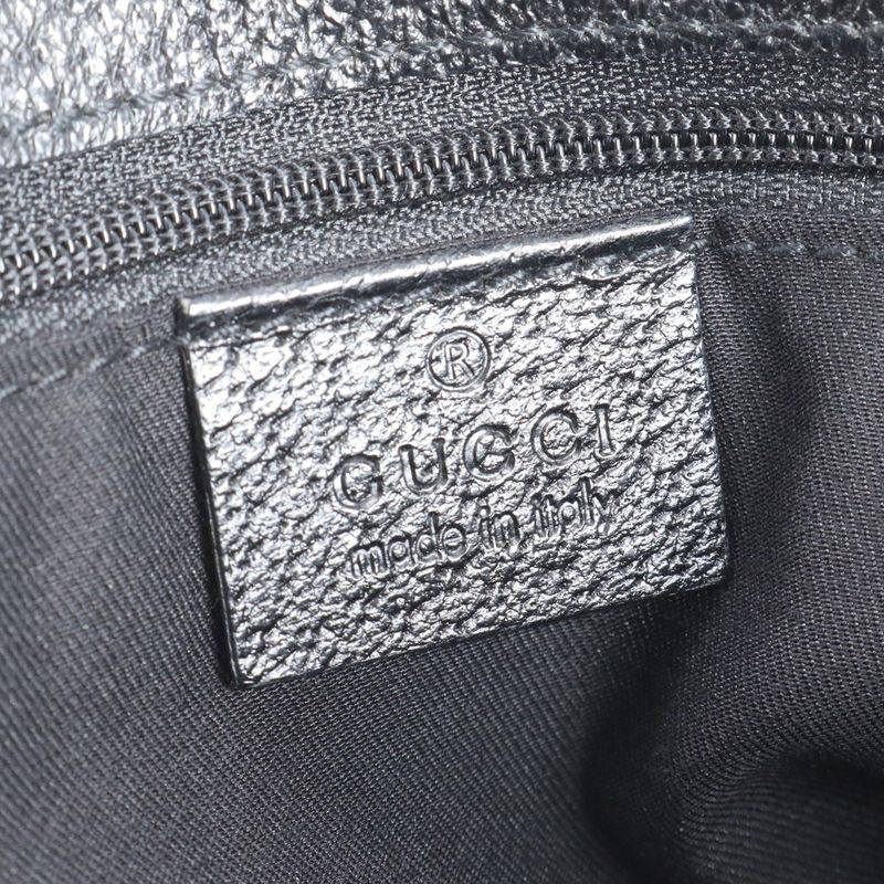 Gucci GG Canvas Eclipse Leather Tote Bag Shoulder 120837 Black Women's RRE