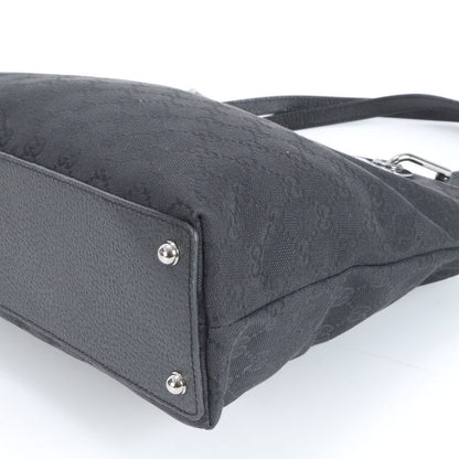 Gucci GG Canvas Eclipse Leather Tote Bag Shoulder 120837 Black Women's RRE