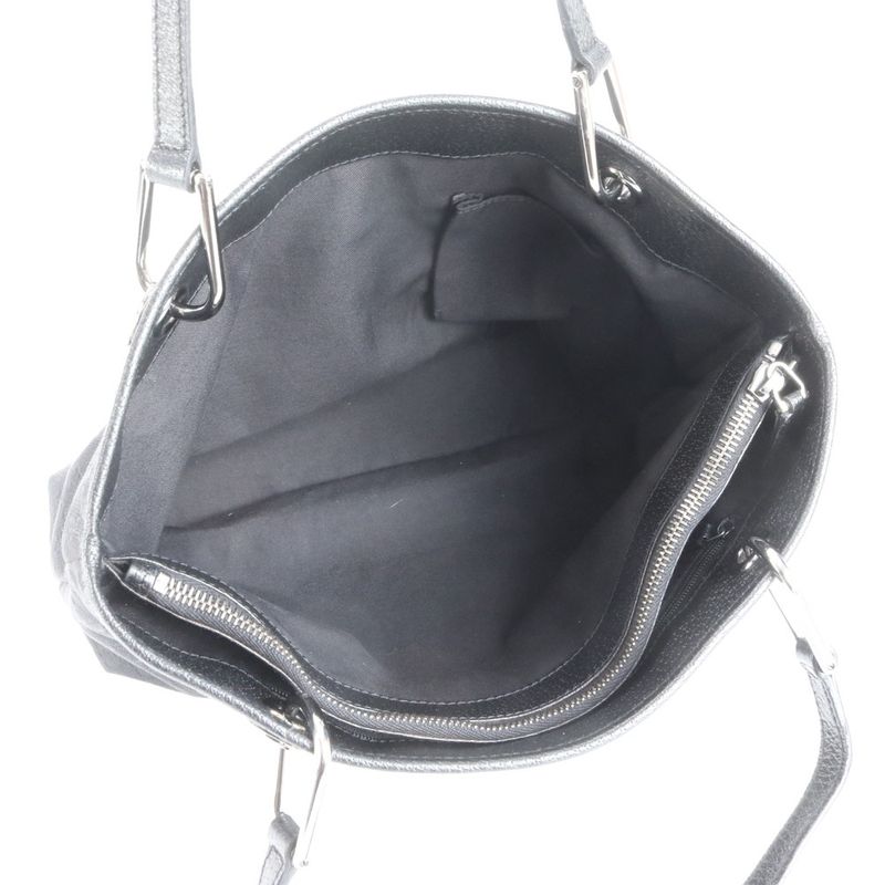 Gucci GG Canvas Eclipse Leather Tote Bag Shoulder 120837 Black Women's RRE