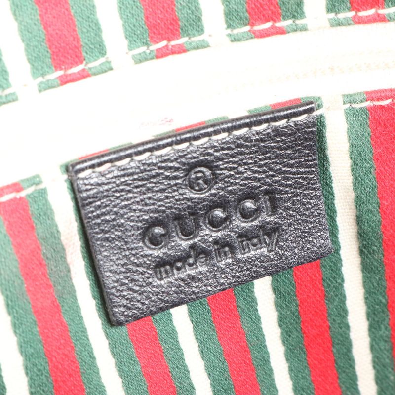 Gucci GG Canvas New Britt Leather Tote Bag Shoulder 169971 Black Women's RRE