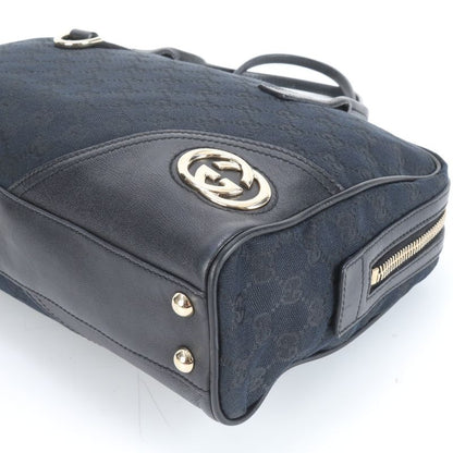 Gucci GG Canvas New Britt Leather Tote Bag Shoulder 169971 Black Women's RRE