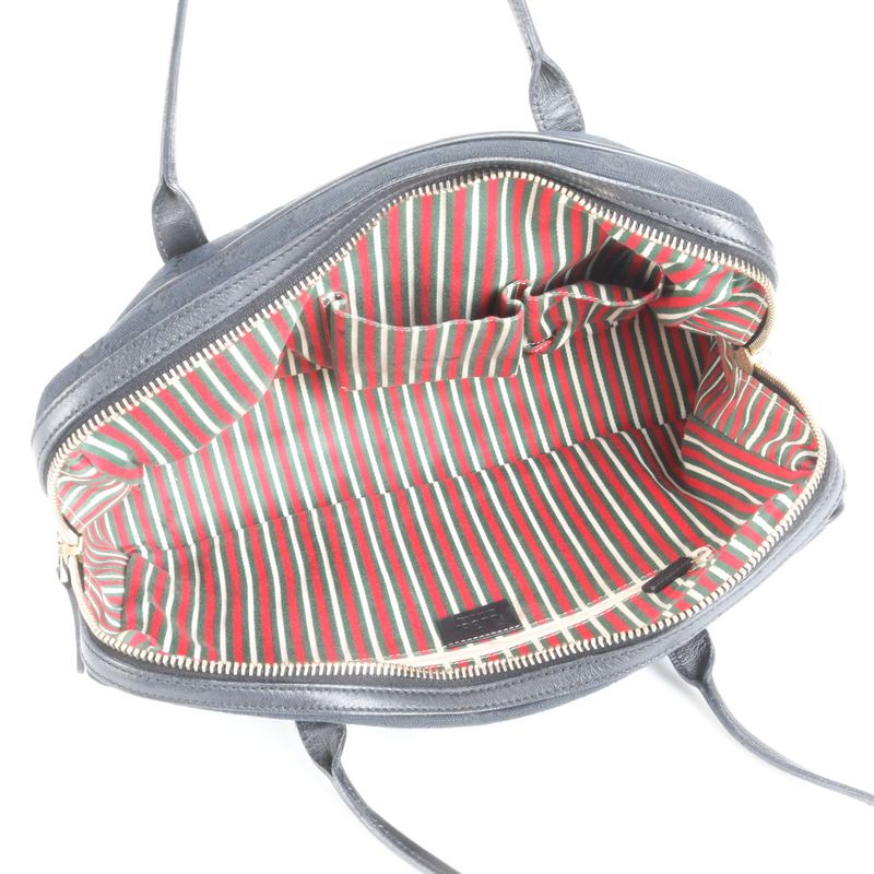 Gucci GG Canvas New Britt Leather Tote Bag Shoulder 169971 Black Women's RRE