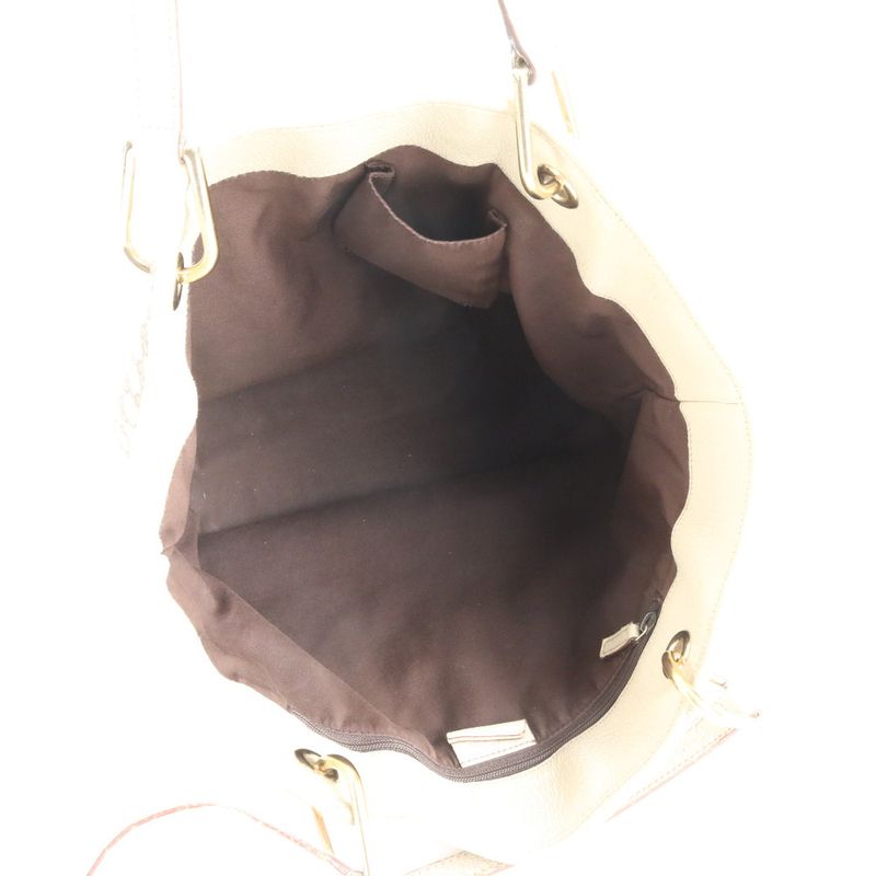 Gucci GG Canvas Eclipse Leather Tote Bag Shoulder 120836 Brown Genuine Leather