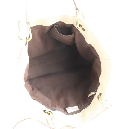 Gucci GG Canvas Eclipse Leather Tote Bag Shoulder 120836 Brown Genuine Leather