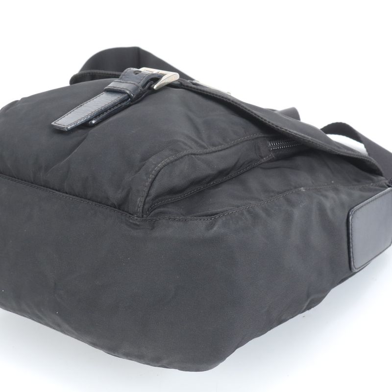 Prada Tessuto Nylon Triangle Logo Leather Shoulder Bag Crossbody Messenger Men