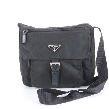 Prada Tessuto Nylon Triangle Logo Leather Shoulder Bag Crossbody Messenger Men