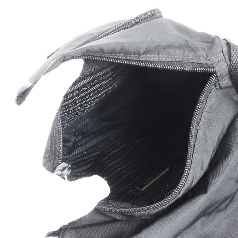 Prada Tessuto Nylon Triangle Logo Leather Shoulder Bag Crossbody Messenger Men