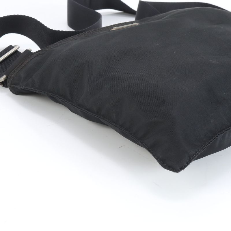 Prada Tessuto Nylon Triangle Logo Leather Shoulder Bag Crossbody Messenger Men