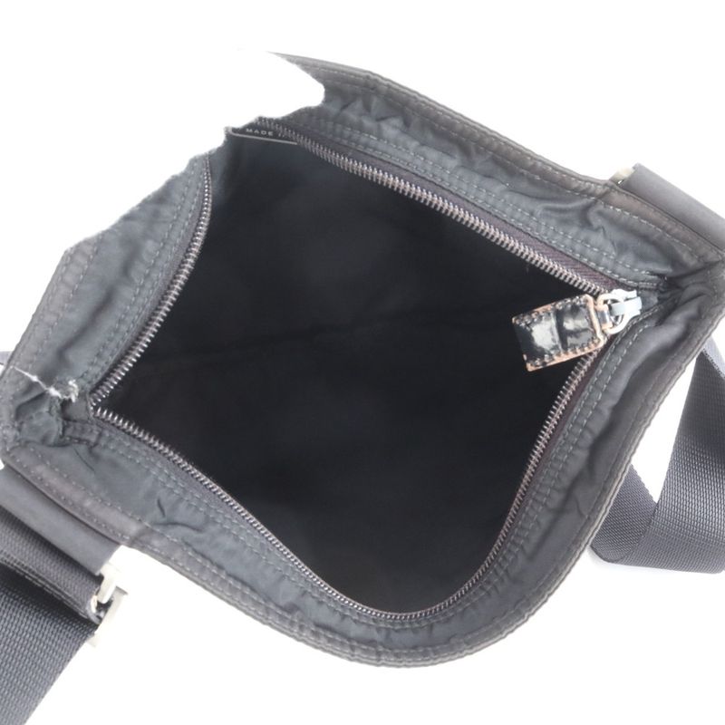 Prada Tessuto Nylon Triangle Logo Leather Shoulder Bag Crossbody Messenger Men