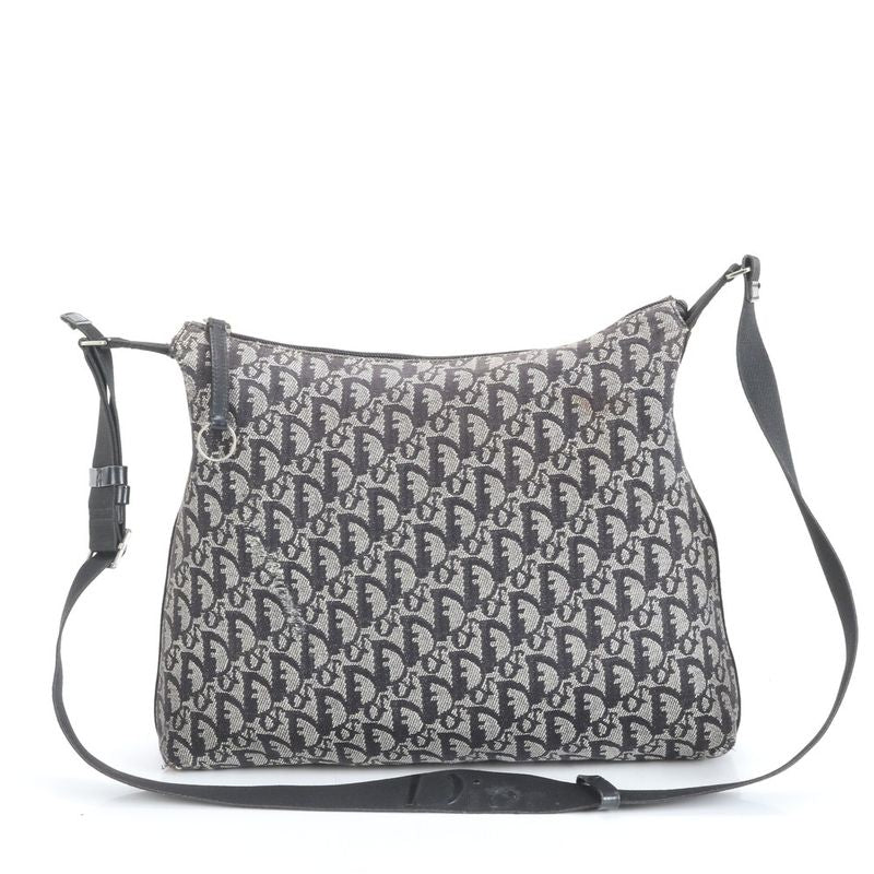 Christian Dior Trotter Leather Shoulder Bag Crossbody Messenger Black Men's EEE