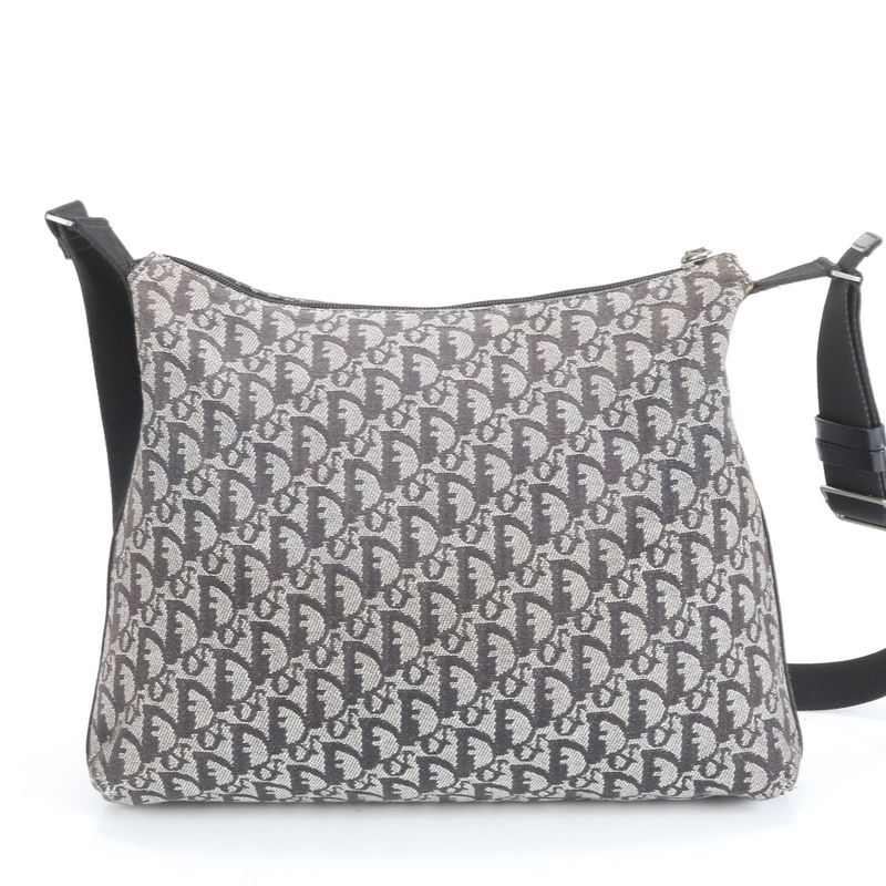 Christian Dior Trotter Leather Shoulder Bag Crossbody Messenger Black Men's EEE