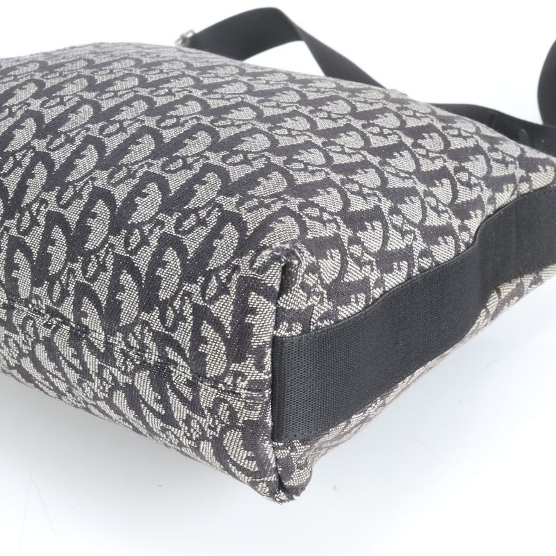 Christian Dior Trotter Leather Shoulder Bag Crossbody Messenger Black Men's EEE