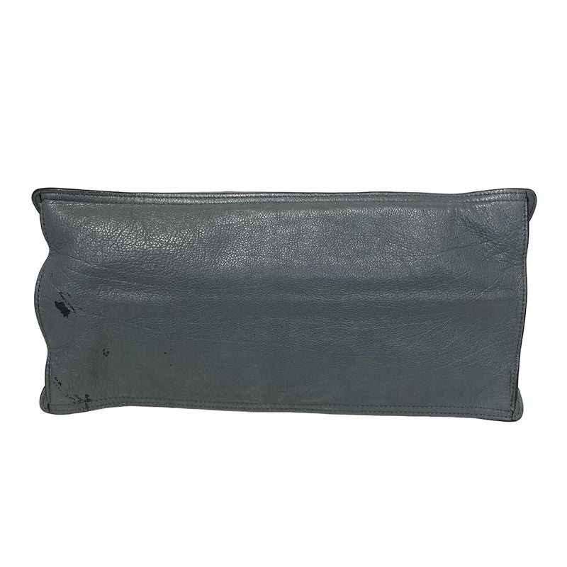 Prada Tote Bag Etiquette Blue Gray Leather