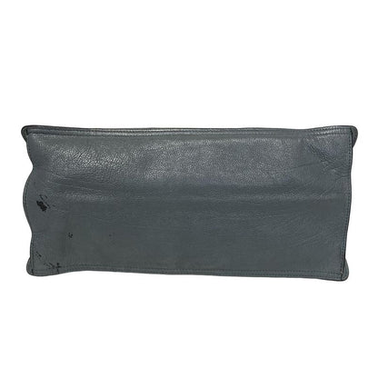 Prada Tote Bag Etiquette Blue Gray Leather