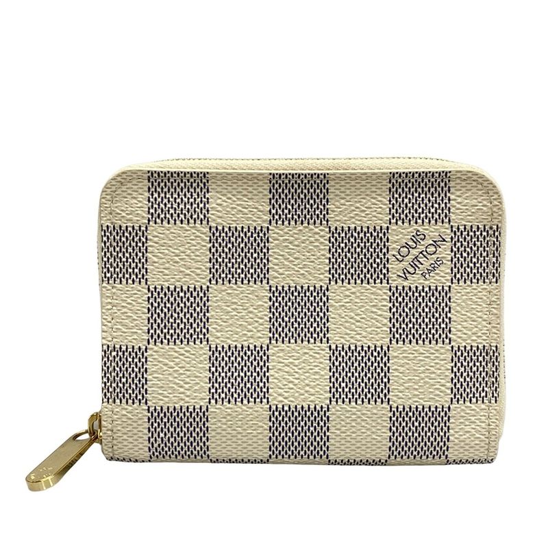 Louis Vuitton Coin Case Damier Beautiful Zippy Coin Purse N63069 Azure X Beige