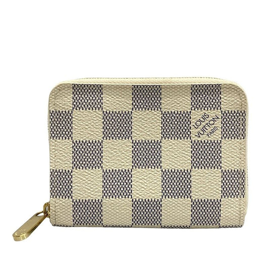 Louis Vuitton Coin Case Damier Beautiful Zippy Coin Purse N63069 Azure X Beige