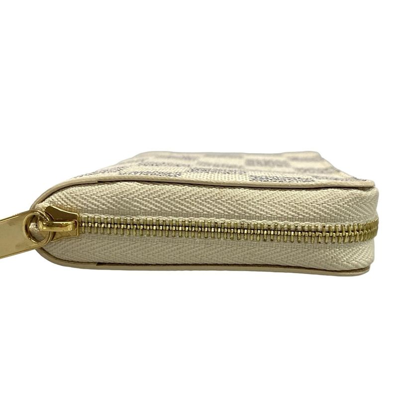 Louis Vuitton Coin Case Damier Beautiful Zippy Coin Purse N63069 Azure X Beige