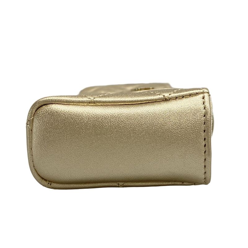 Chanel Coin Case Beautiful Matelasse Gold Hardware /O Mini Pochette Leather