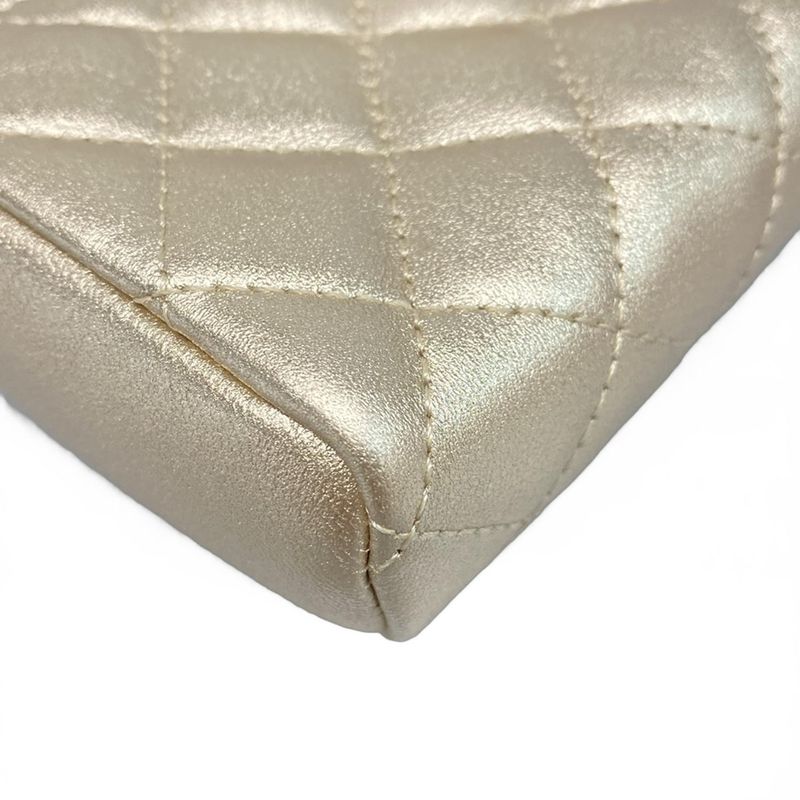 Chanel Coin Case Beautiful Matelasse Gold Hardware /O Mini Pochette Leather