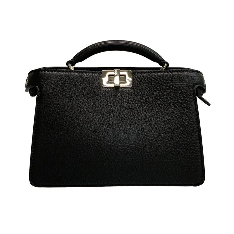 Fendi Handbag Peekaboo ICYX Cross 7va582 Black Leather
