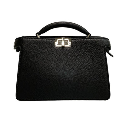 Fendi Handbag Peekaboo ICYX Cross 7va582 Black Leather
