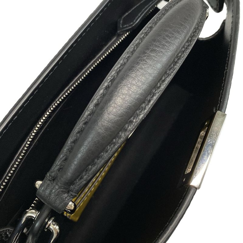 Fendi Handbag Peekaboo ICYX Cross 7va582 Black Leather