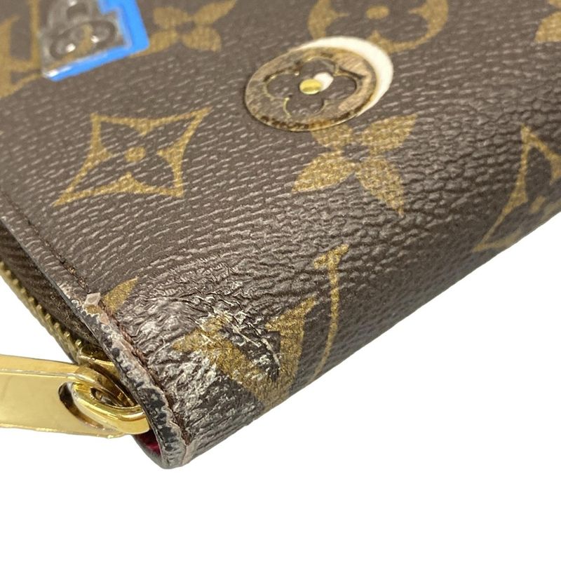 Louis Vuitton Long Wallet Love Lock Zippy Wallet M64116 Monogram Canvas×multi