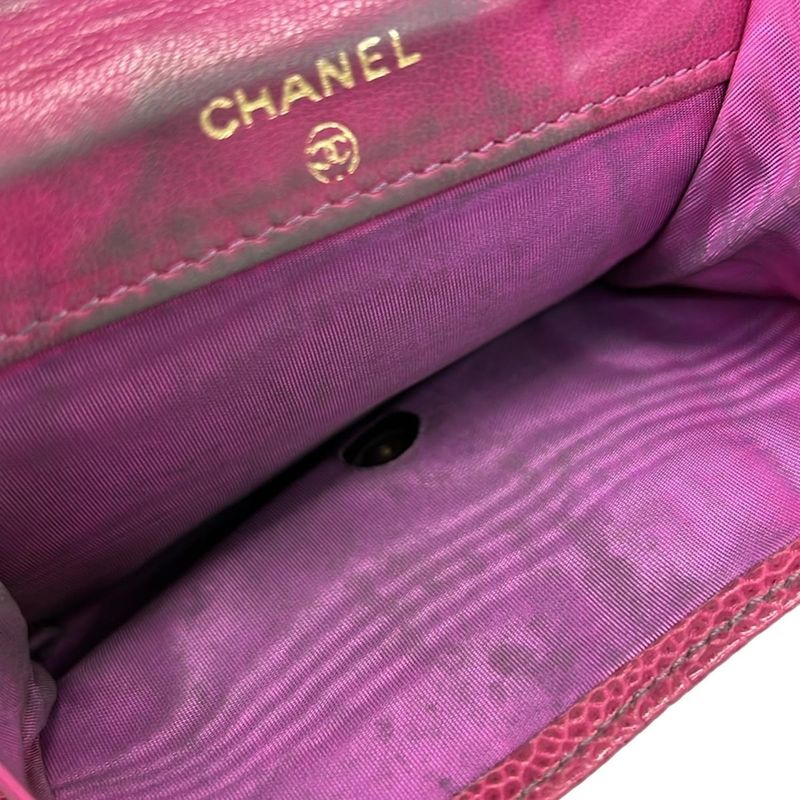 Chanel W Hook Wallet - Pink