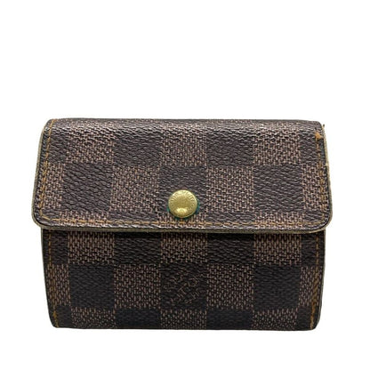 Louis Vuitton Coin Case Damier Lladro N62925 Ebène