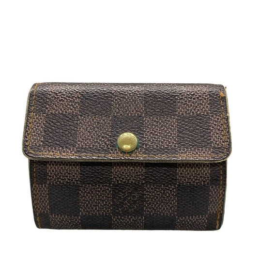 Louis Vuitton Coin Case Damier Lladro N62925 Ebène