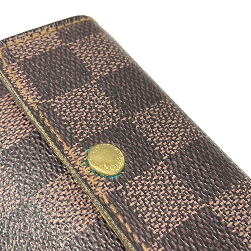 Louis Vuitton Coin Case Damier Lladro N62925 Ebène