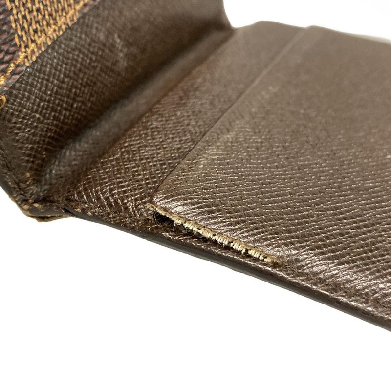 Louis Vuitton Coin Case Damier Lladro N62925 Ebène