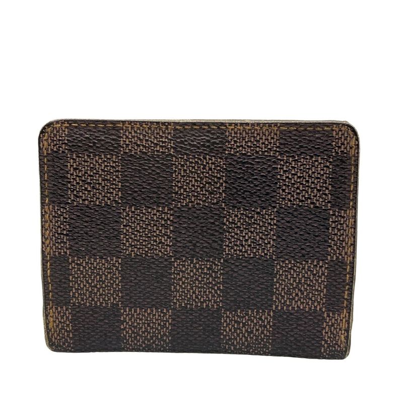 Louis Vuitton Coin Case Damier Lladro N62925 Ebène