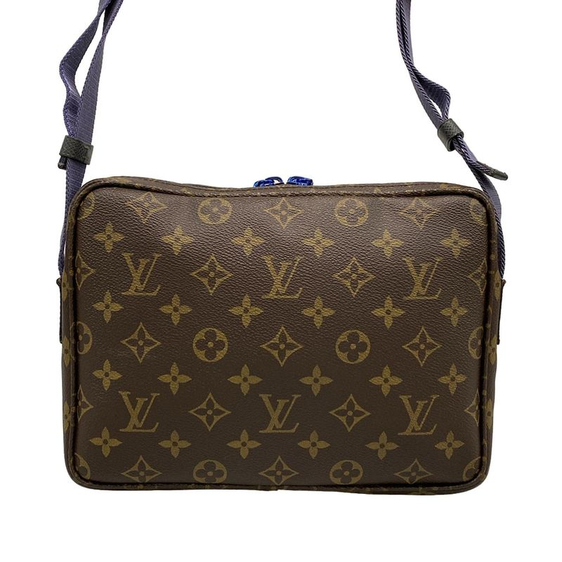 Louis Vuitton Shoulder Bag Monogram Split Messenger PM M43843 Monogram × Blue