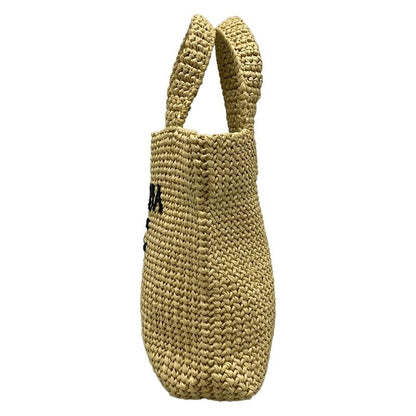 Prada Tote Bag Crochet 1bg422 Beige