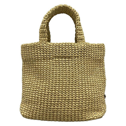 Prada Tote Bag Crochet 1bg422 Beige