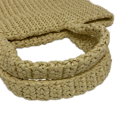 Prada Tote Bag Crochet 1bg422 Beige